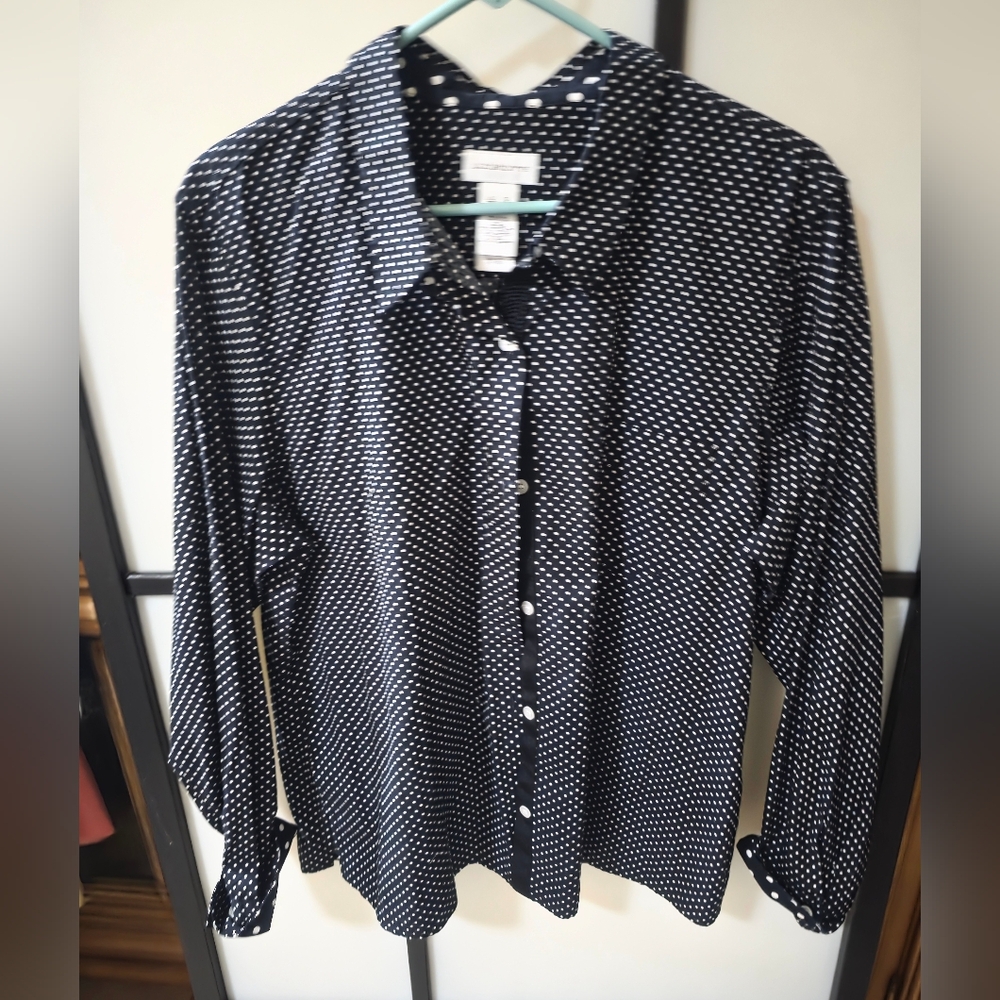 NEW LIZ CLAIBORNE BUTTON FRONT SHIRT SIZE XL